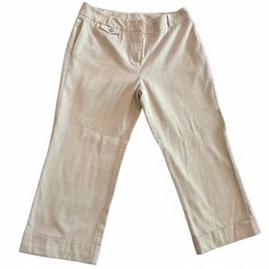 New York & Company Light Tan Plaid Pants size 8